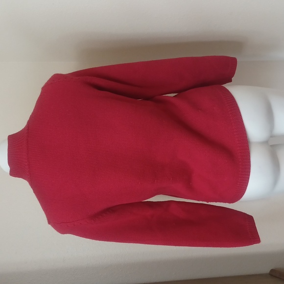 Ann Taylor red Italian Merino wool sweater size small like new - Picture 3 of 7